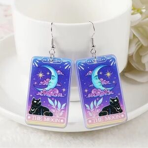 Tarot Card “The Moon” earrings NWT